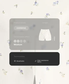 Pantaloni scurți Evermove cu talie înaltă de 10 cm și imprimeu floral