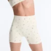 Pantaloni scurți Evermove cu talie înaltă de 10 cm și imprimeu floral Pantaloni scurți Evermove cu talie înaltă de 10 cm și imprimeu floral