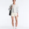 Pantaloni scurți Evermove cu talie înaltă de 10 cm și imprimeu floral Pantaloni scurți Evermove cu talie înaltă de 10 cm și imprimeu floral