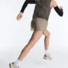 Pantaloni scurți tehnici 2-în-1 cu talie medie, în carouri