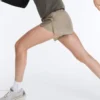Pantaloni scurți tehnici 2-în-1 cu talie medie, în carouri