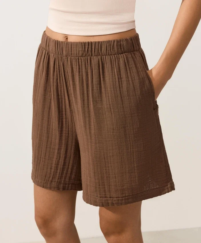 Pantaloni scurți tip bermuda din 100% bumbac Pantaloni scurți tip bermuda din 100% bumbac