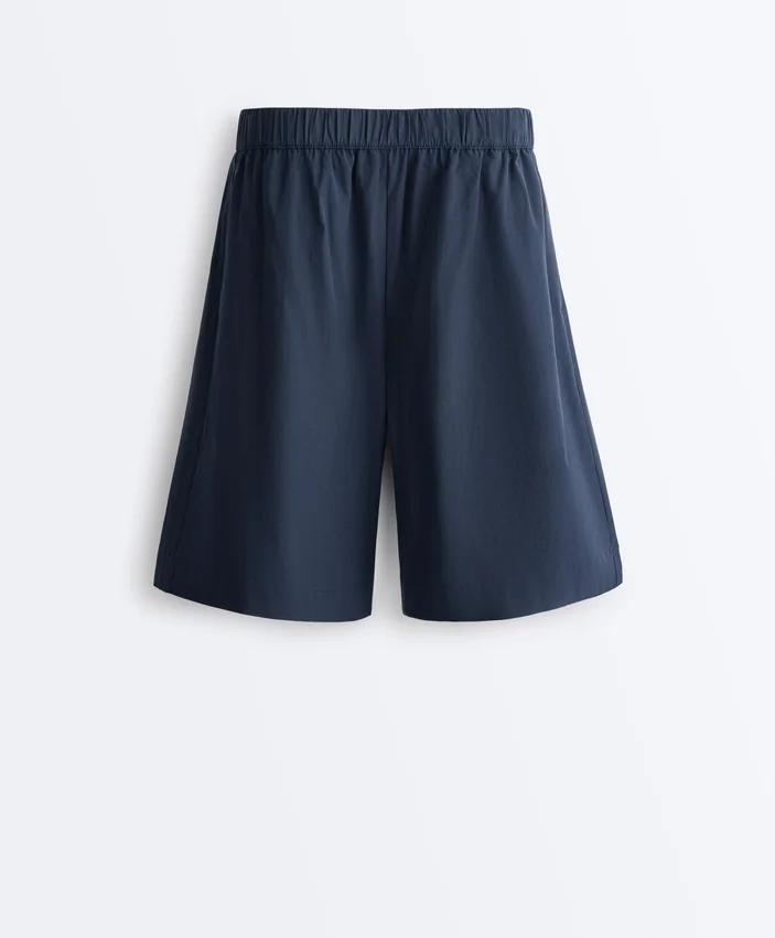 Pantaloni scurți tip bermuda din 100% bumbac Pantaloni scurți tip bermuda din 100% bumbac
