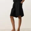 Pantaloni scurți tip bermuda midi din 100% in Pantaloni scurți tip bermuda midi din 100% in