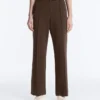 Pantaloni slim din piqué cu talie joasă, din bumbac Pantaloni slim din piqué cu talie joasă, din bumbac