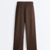 Pantaloni slim din piqué cu talie joasă, din bumbac Pantaloni slim din piqué cu talie joasă, din bumbac