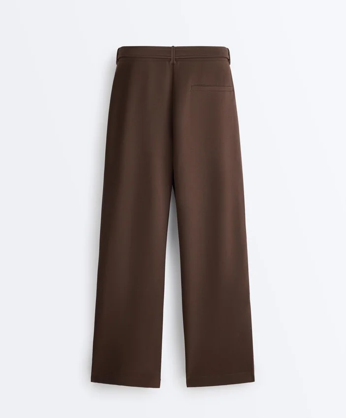 Pantaloni slim din piqué cu talie joasă, din bumbac Pantaloni slim din piqué cu talie joasă, din bumbac