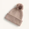 Pălărie din tricot cu pompon, din amestec de lână Pălărie din tricot cu pompon, din amestec de lână