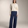 Pulover cu guler polo și tricotaj cu mini-cabluri Pulover cu guler polo și tricotaj cu mini-cabluri
