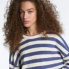 Pulover din tricot cu dungi Pulover din tricot cu dungi