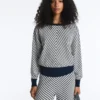 Pulover din tricot cu dungi diagonale Pulover din tricot cu dungi diagonale
