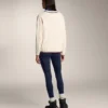 Pulover din tricot cu guler în V și mini-cabluri Pulover din tricot cu guler în V și mini-cabluri