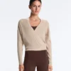 Pulover din tricot cu nervuri încrucișate Pulover din tricot cu nervuri încrucișate