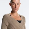 Pulover din tricot fin cu nervuri Pulover din tricot fin cu nervuri