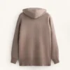 Pulover lung din tricot cu glugă Pulover lung din tricot cu glugă