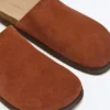 Saboți din piele divizată Saboți din piele divizată