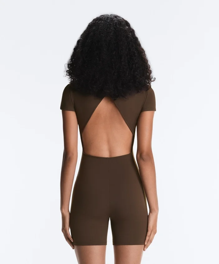 Salopeta de pantaloni scurți Comfortlux cu fermoar Salopeta de pantaloni scurți Comfortlux cu fermoar