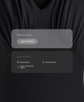Salopeta Light Touch cu guler în V, ușoară Salopeta Light Touch cu guler în V, ușoară
