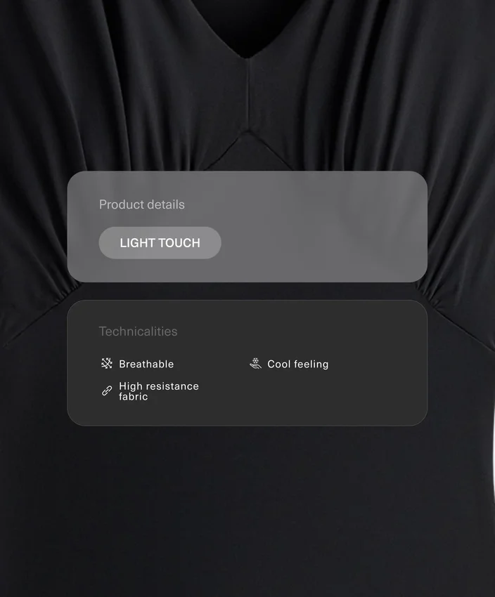 Salopeta Light Touch cu guler în V, ușoară Salopeta Light Touch cu guler în V, ușoară