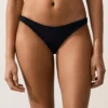 Slip de bikini cu talie înaltă și acoperire medie, cu decupaj în U Slip de bikini cu talie înaltă și acoperire medie, cu decupaj în U