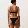 Slip de bikini cu talie înaltă și acoperire medie, cu decupaj în U Slip de bikini cu talie înaltă și acoperire medie, cu decupaj în U
