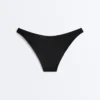 Slip de bikini cu talie înaltă și acoperire medie, cu decupaj în U Slip de bikini cu talie înaltă și acoperire medie, cu decupaj în U