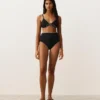 Slip de bikinis cu talie înaltă și bordură Slip de bikinis cu talie înaltă și bordură