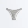 Slip de chiloți de bikini cu decupaj în U, acoperire medie, din țesătură jacquard cu buline Slip de chiloți de bikini cu decupaj în U, acoperire medie, din țesătură jacquard cu buline