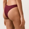 Slipuri braziliene cu decupaj în U din țesătură jacquard cu mini-carouri Slipuri braziliene cu decupaj în U din țesătură jacquard cu mini-carouri