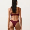 Slipuri braziliene cu decupaj în U din țesătură jacquard cu mini-carouri Slipuri braziliene cu decupaj în U din țesătură jacquard cu mini-carouri