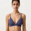 Sutien de bikini triunghiular în carouri Sutien de bikini triunghiular în carouri