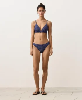 Sutien de bikini triunghiular în carouri Sutien de bikini triunghiular în carouri