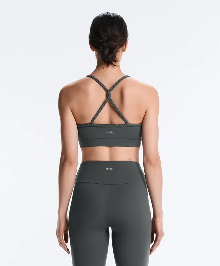 Sutien sport Comfortlux cu susținere medie și împletitură Sutien sport Comfortlux cu susținere medie și împletitură