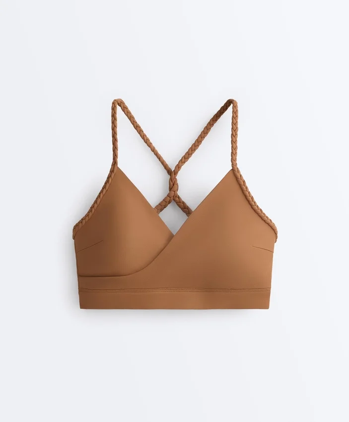Sutien sport Comfortlux cu susținere medie și împletitură Sutien sport Comfortlux cu susținere medie și împletitură