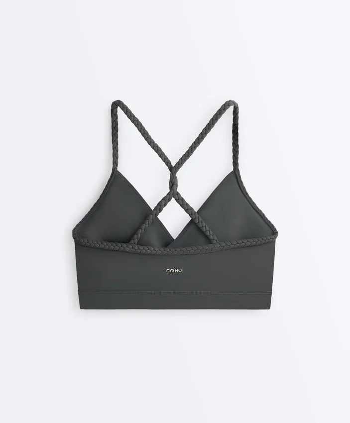 Sutien sport Comfortlux cu susținere medie și împletitură Sutien sport Comfortlux cu susținere medie și împletitură