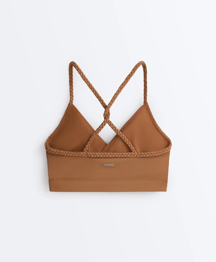 Sutien sport Comfortlux cu susținere medie și împletitură Sutien sport Comfortlux cu susținere medie și împletitură