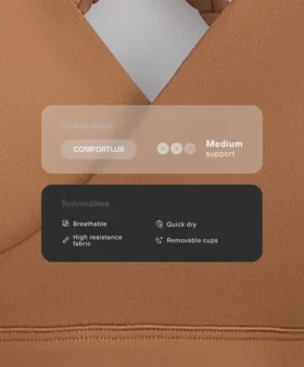 Sutien sport Comfortlux cu susținere medie și împletitură