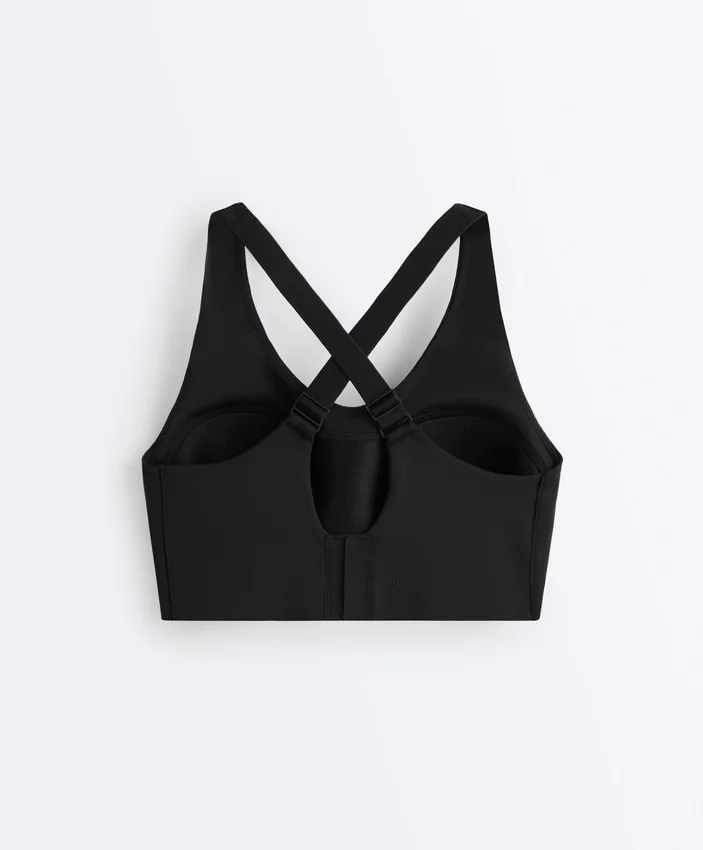 Sutien sport compresiv cu spate încrucișat și susținere fermă Sutien sport compresiv cu spate încrucișat și susținere fermă