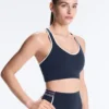 Sutien sport compresiv cu susținere medie și cupe din cauciuc Sutien sport compresiv cu susținere medie și cupe din cauciuc