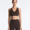 Sutien sport Compressive cu susținere medie și detalii ondulate Sutien sport Compressive cu susținere medie și detalii ondulate