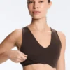 Sutien sport Compressive cu susținere medie și detalii ondulate Sutien sport Compressive cu susținere medie și detalii ondulate