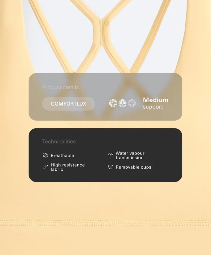 Sutiene sport Comfortlux cu susținere medie și cupe Sutiene sport Comfortlux cu susținere medie și cupe