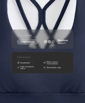 Sutiene sport Comfortlux cu susținere medie și cupe
