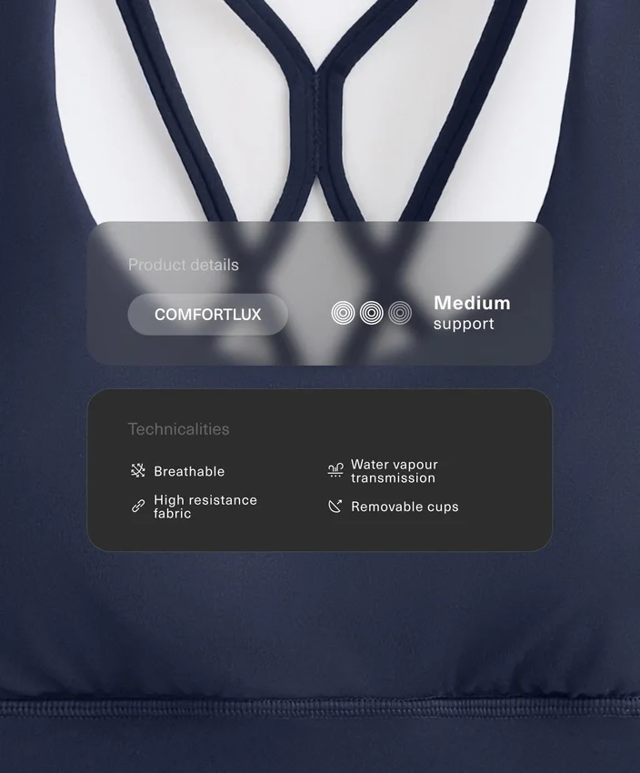 Sutiene sport Comfortlux cu susținere medie și cupe Sutiene sport Comfortlux cu susținere medie și cupe