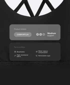 Sutiene sport Comfortlux cu susținere medie și cupe