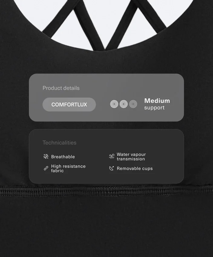 Sutiene sport Comfortlux cu susținere medie și cupe Sutiene sport Comfortlux cu susținere medie și cupe