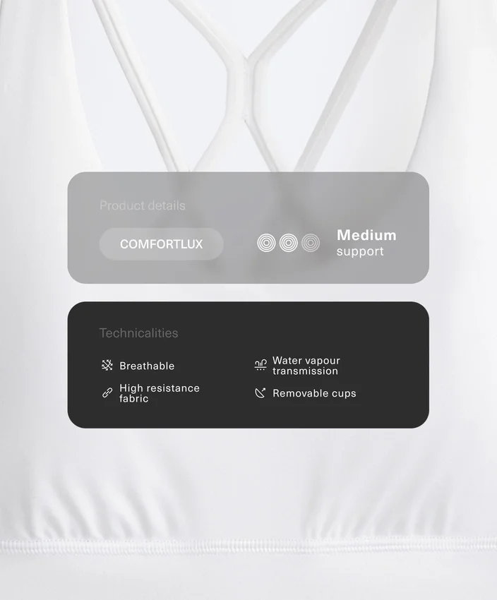 Sutiene sport Comfortlux cu susținere medie și cupe Sutiene sport Comfortlux cu susținere medie și cupe