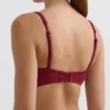 Top de bikini cu gât halter din țesătură Jacquard cu carouri mini