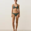 Top de bikini cu gât halter în carouri Top de bikini cu gât halter în carouri