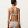 Top de bikini cu guler halter și imprimeu jacquard cu buline Top de bikini cu guler halter și imprimeu jacquard cu buline